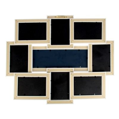 Фоторамка 8 в 1 10х15 см "Белая" + зеркало 10x30 см в коробке