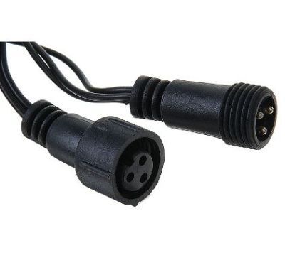 Гирлянда уличная УМС "Бахрома" (Ш:3 м, В:0,6 м, Т.Н., нить темная, сине-белый)