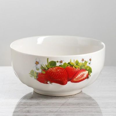 Салатник "Ягодка", с деколью, 0.7 л, микс