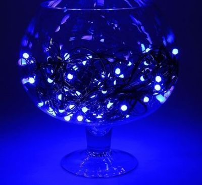 Гирлянда "Метраж" уличная, комнатная (Д: 20 м, нить тёмная, синий)