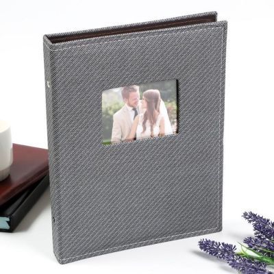 Фотоальбом на 160 фото 13х18 см "Диагональ" кожзам МИКС 30х22,5х3,5 см