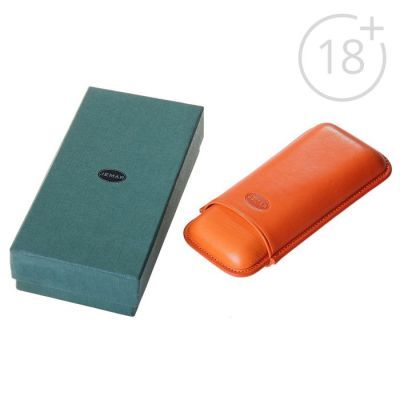 Портсигар оранжевый, для 2 сигар, d = 2,1 см