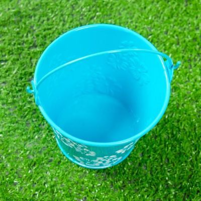 Кашпо "Ведерко" 10*10*10 см синее