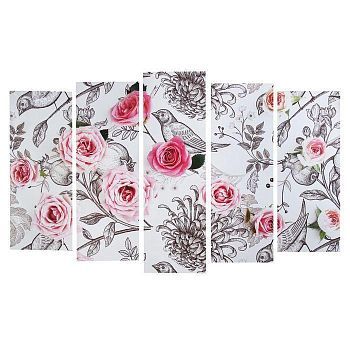 Картина модульная на подрамнике "Розы"  2-25*63; 2-25*71; 1-25*80: 125*80 см
