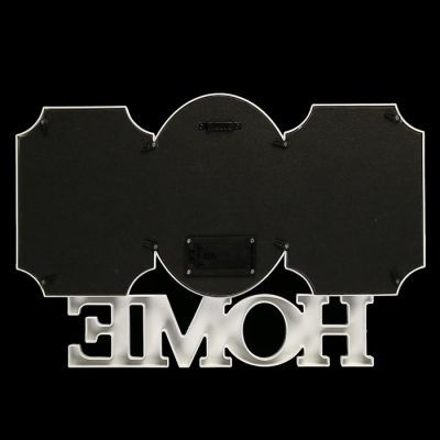 Фоторамка на 3 фото 10х15 см свет 6 диодов "Дом" белая 27х41 см