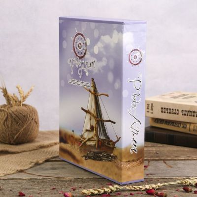 Фотоальбом на 200 фото 13х18 см "Парусник" в коробке МИКС 30х23х5,5 см