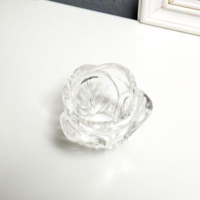 Подсвечник стекло на 1 свечу "Бутон" прозрачный 5х6,8х6,8 см