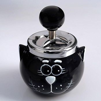 Пепельница бездымная "Кот", 14х10 см, микс