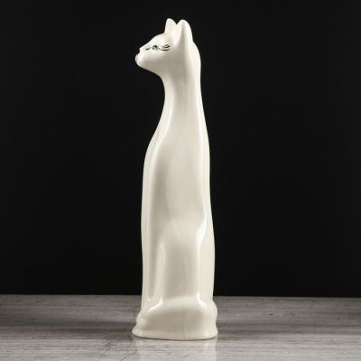 Копилка "Кот", покрытие глазурь, белая, 42 см