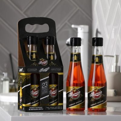 Набор пивной "С днем настоящих мужчин" гель для душа, шампунь 250 мл аромат мужского парфюма