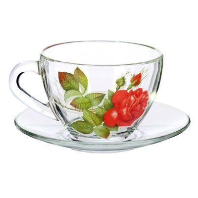 Набор чайный «Алая роза», 200 мл, 2 чайные пары в чемоданчике