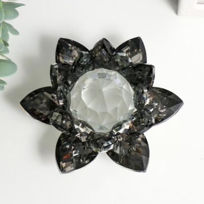 Сувенир стекло "Чёрный лотос" 5х12х12 см