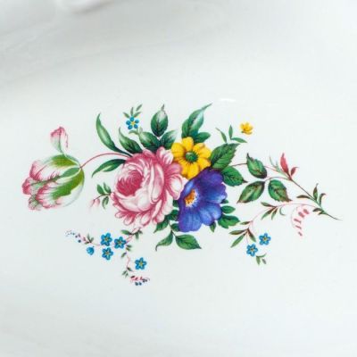 Тарелка "Рыбка", белая, с деколью, 22 см, микс