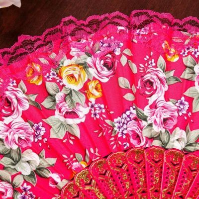 Веер h=22,5 см "Ситец" цвет МИКС