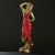 Фигура "Девушка с розой" бронза, красное платье, 15х19х55см Фигура "Девушка с розой" бронза, красное платье, 15х19х55см