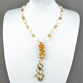 Бусы Жемчуг, хрусталь, перламутр "Валерия" арт.ВАН-1060