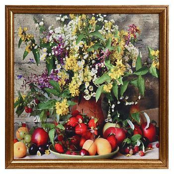 Картина велюр "Летний натюрморт" 46х46 см