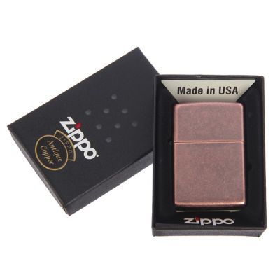 Зажигалка ZIPPO 301FB Classic с покрытием Antique Copper, медная