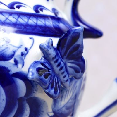 Кувшин «Бабочка», гжель