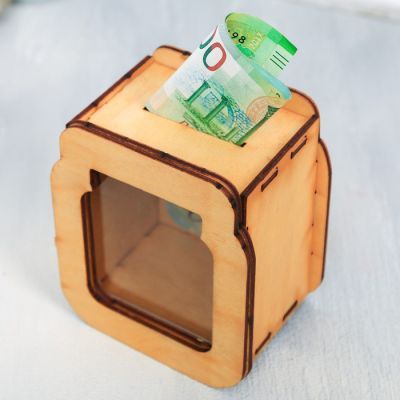 Копилка «Единорог», дерево, 10 × 13 см