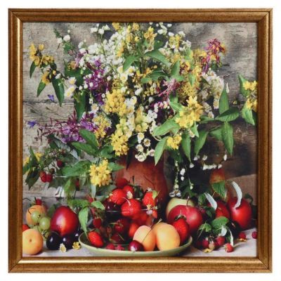 Картина велюр "Летний натюрморт" 46х46 см