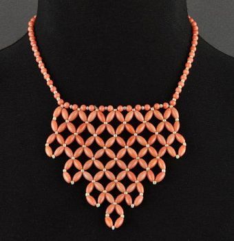 Бусы коралл  "Римма" арт.БУГ-285