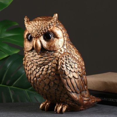 Копилка "Сова" под бронзу (25 × 20 × 30 см)