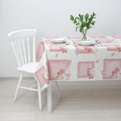 Клеёнка столовая на нетканой основе Доляна «Букет», ширина 137 см, рулон 20 м