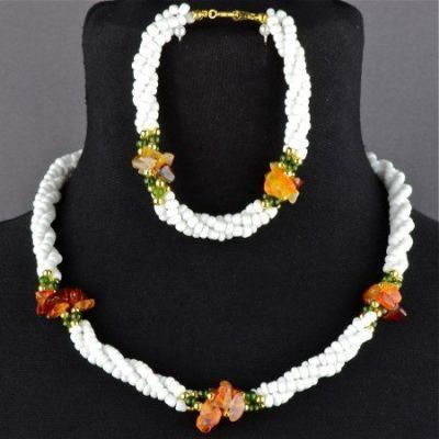 Комплект Сердолик "Вивиана" арт.П3425