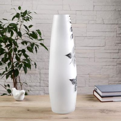 Ваза "Бабочки-Монохром" ч/б 40х11,8 см, 2,7л  2748