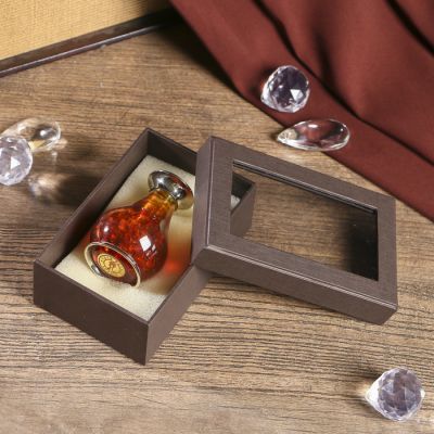 Ваза из бронзы и янтаря для цветка без ручки 5,5 см