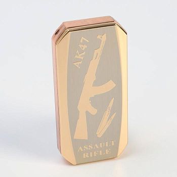 Зажигалка электронная "АК-47" в подарочной коробке, спираль, прямоугольная, 8 × 3 × 12.5 см