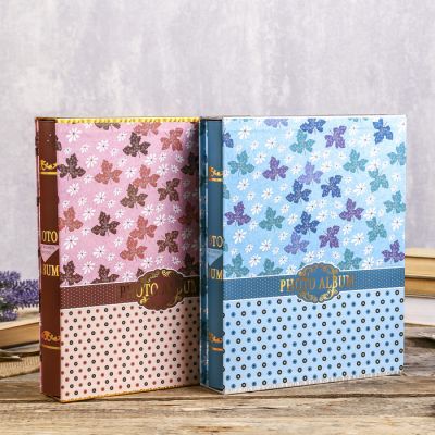 Фотоальбом на 200 фото 13х18 см "Листья" золотая обводка, в коробке МИКС 29,5х23х5,5 см