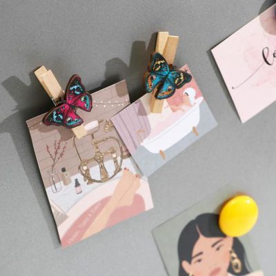 Магнит-прищепка «Бабочки», 7 х 12.7 см