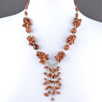 Колье Авантюрин "Рассвет" арт.П3463