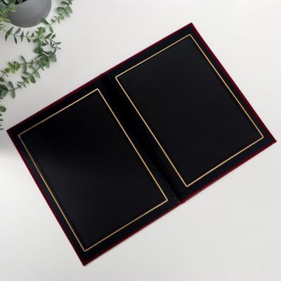 Папка для фото "Диплом" 2 фото А4, красная