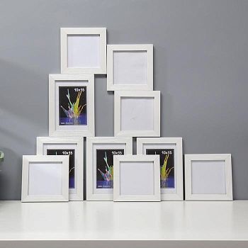Набор фоторамок 10х10, 10х15 см (белый) 10 шт