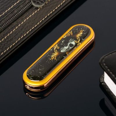 Зажигалка со спиралью накаливания "Череп", 8,5 х 2,5 х 1 см