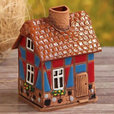 Аромалампа Домик «Лайма», МИКС 12 см, ручная работа