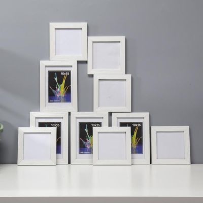 Набор фоторамок 10х10, 10х15 см (белый) 10 шт