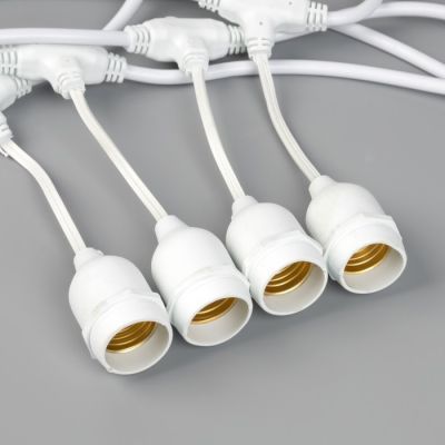 Гирлянда «Ретро белт-лайт» 10 м, IP54, УМС, белая нить, шаг 50 см, E27, 220 В