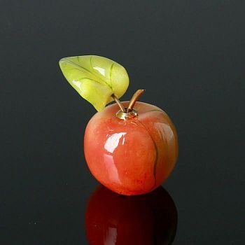 Сувенир «Яблоко», мини, 4,5×5 см, селенит
