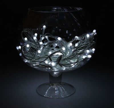 Гирлянда "Метраж" уличная, комнатная (Д: 20 м, нить белая, белый)