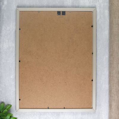 Фоторамка пластик 30х40 см "Доминика" белая с чёрным обрамлением 42,5х32,5 см