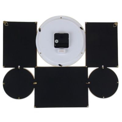 Часы настенные, серия: Фото, "Семейный очаг", 5 фоторамок, 37х47 см