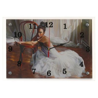 Часы настенные, серия: Люди, "Балерина в комнате", 25х35  см, микс