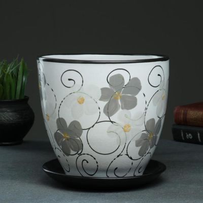Кашпо "Фиалка" белое 5 л