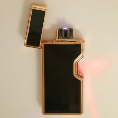 Зажигалка электронная "Элегант", USB, дуговая, чёрная, 7.5х12 см