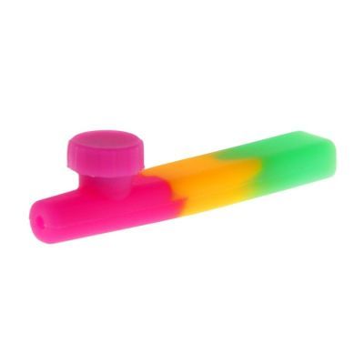 Трубка оригинальная из силикона с крышкой, 2×8.5×1.5 см, микс