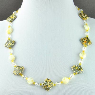 Бусы Аметист, хрусталь, муранское стекло "Грея" арт.АНТ-766